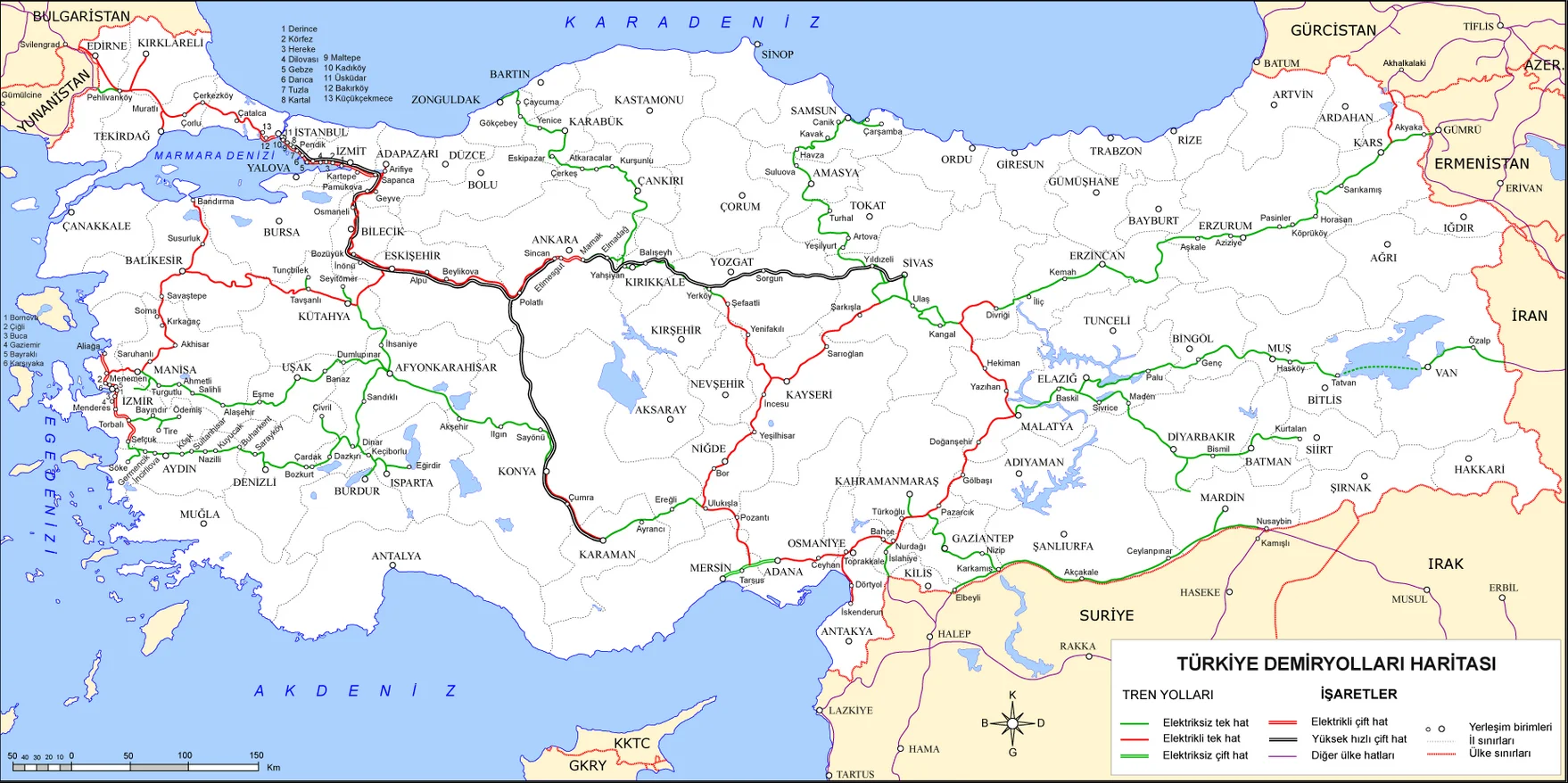 Türkiye Demiryolları Haritası