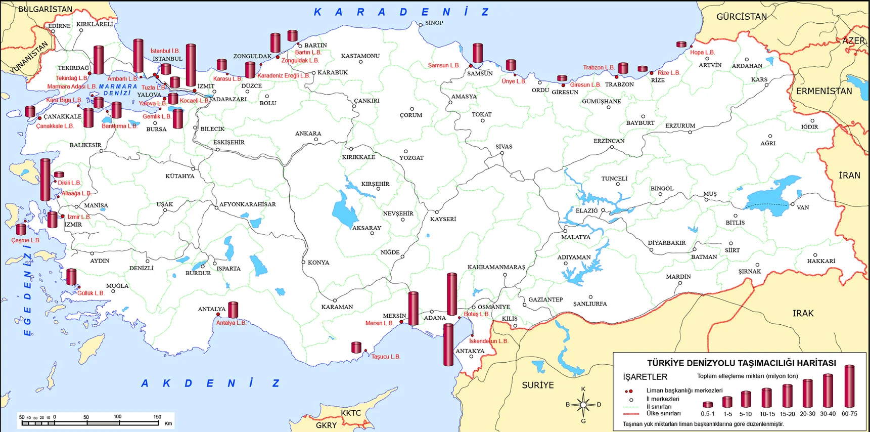 Türkiye Deniz Taşımacılığı Haritası