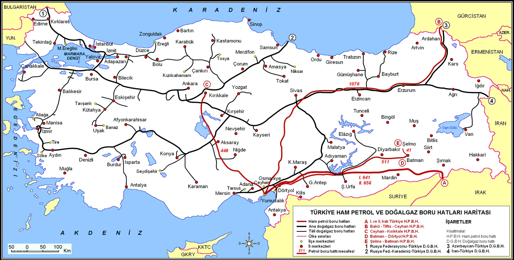 Türkiye Doğalgaz Petrol Haritası