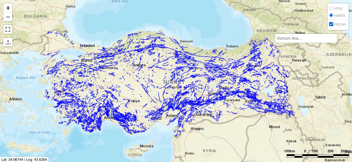 Türkiye Fay Haritası