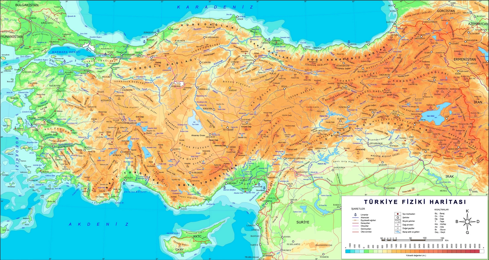Türkiye Fiziki Haritası