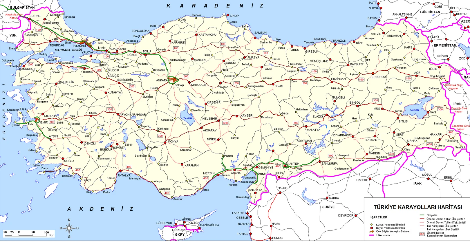 Türkiye Karayolları Haritası