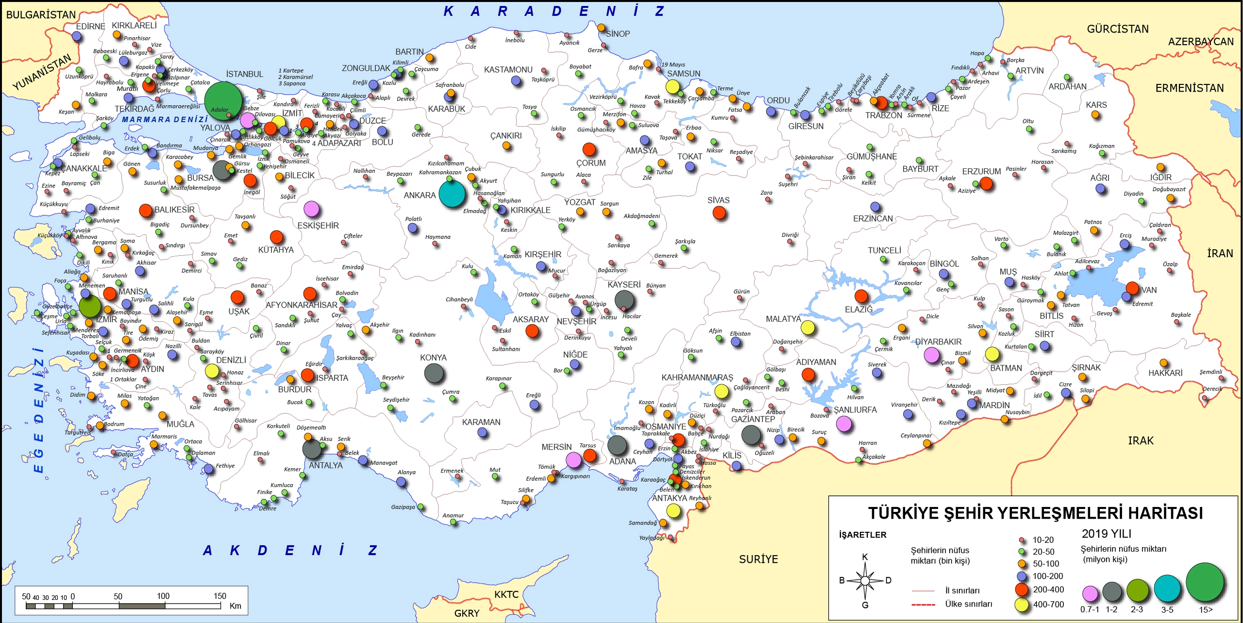 Türkiye Şehirleri Haritası